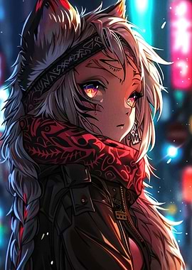 Anime Girl with Fox Ears