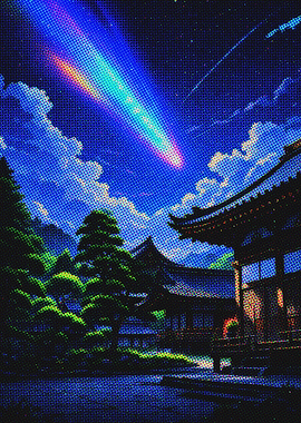 Night Sky with Shooting Star