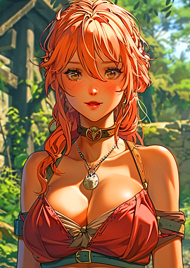 Anime Girl with Pink Hair