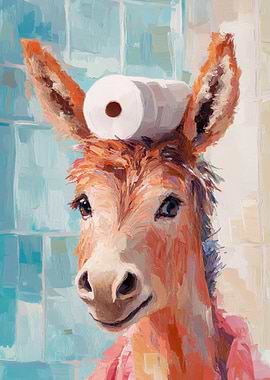 Donkey with Toilet Paper