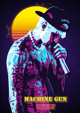 Machine Gun Kelly Retro Art