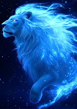 Blue Flame Lion