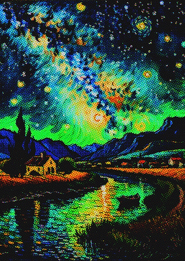 Starry Night Landscape