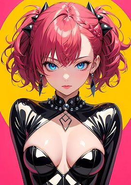 Anime Girl with Pink Hair