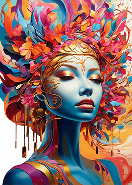 Floral Goddess Portrait