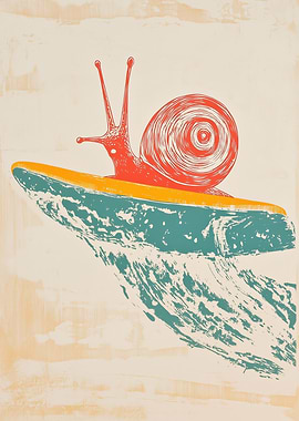 Snail Surfing Retro