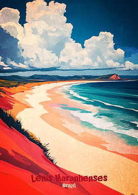 Lenis Maranhenses Beach Art Poster