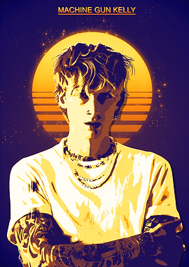 Machine Gun Kelly Retro Portrait
