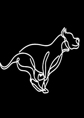 Running Dog Line Art