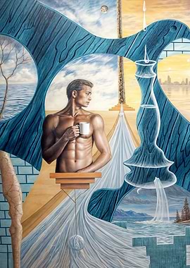 Uncertain permanence Surreal painting