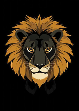 Lion Head Illustration