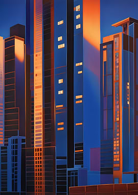 Modern city urban landscape portrait 20