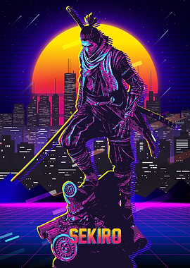 gaming samurai Retro Art