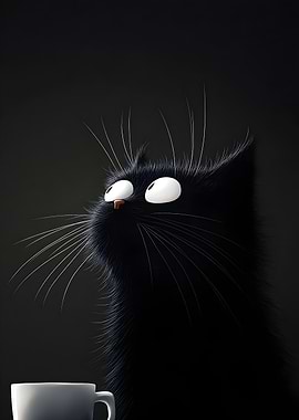 Curious Black Cat