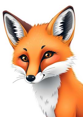 Cute Orange Fox Portrait