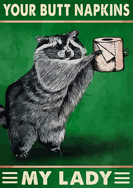 Raccoon Butt Napkins