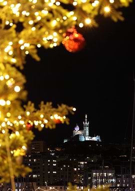 Christmas Lights & Notre Dame de la Garde