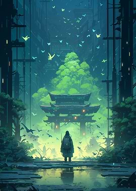 Mystical Gate in Forest