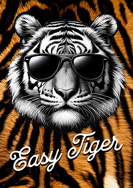 Easy Tiger, Cool Tiger wearing Sunglasses