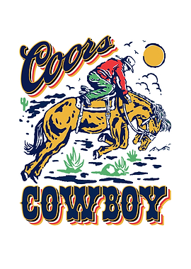 Coors Cowboy Illustration