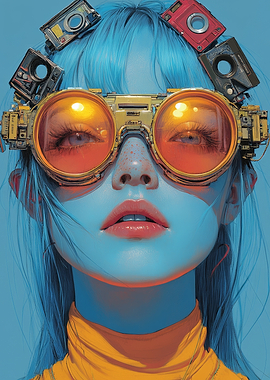 Cyberpunk Woman with Goggles