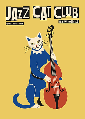 Jazz Cat Club Poster