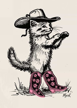 Cowgirl Boot Kitten Cat