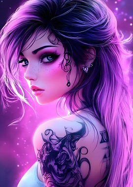 Purple Haired Anime Girl