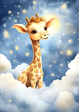 Giraffe in the Clouds