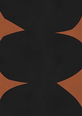 Abstract Black and Orange Shapes