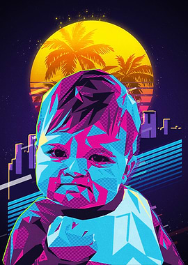 Retro success Baby meme Portrait