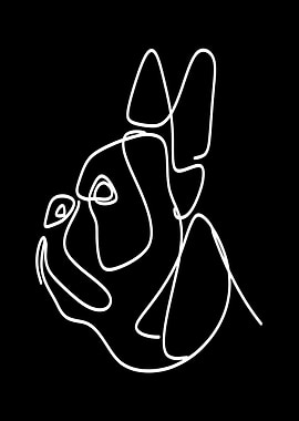 French Bulldog Line Art