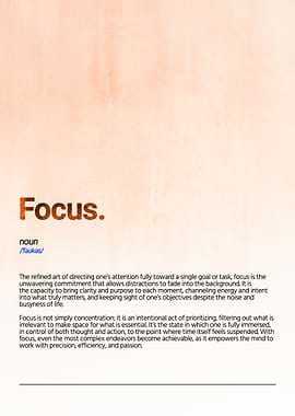 Focus Definition Poster