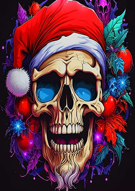 Grinning Skull Santa