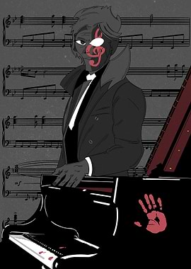 Phantom with Red Handprint