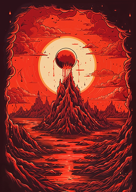 Blood Moon Landscape