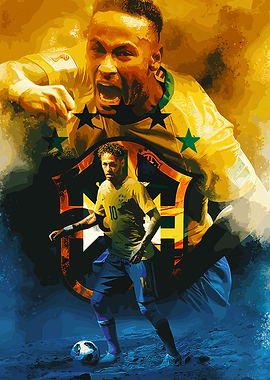 Neymar Jr. Brazil Soccer Art