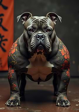 Tattooed Pitbull