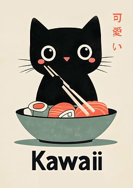 Kawaii Sushi Cat