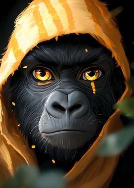 Gorilla with Golden Eyes Animal