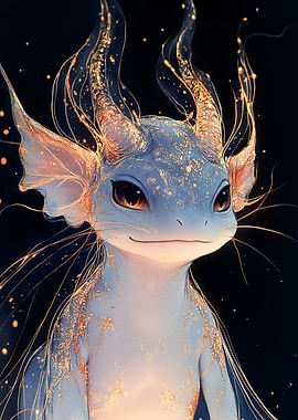 Fantasy Creature with Golden Dust