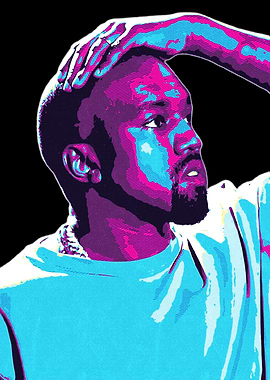 Kanye West Pop Art Portrait