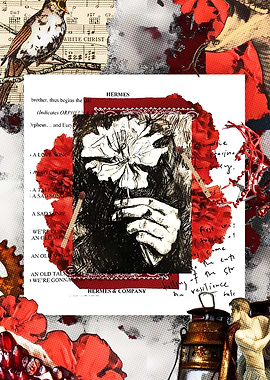 Hand Holding Flower Collage