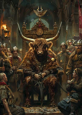Bull King on Throne