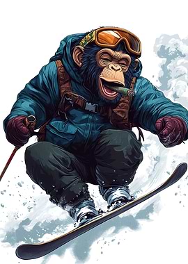 Cool Monkey Skier