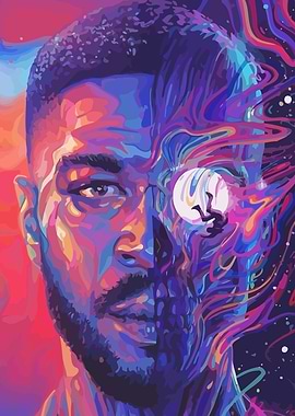 Kid Cudi man on the moon