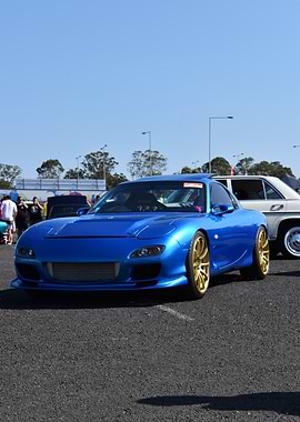 Blue Mazda RX-7