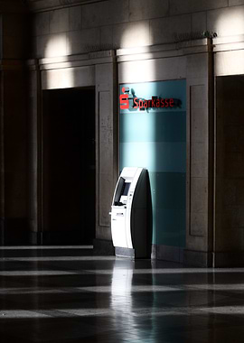 ATM in Bank Lobby