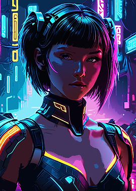 Cyberpunk Woman Portrait