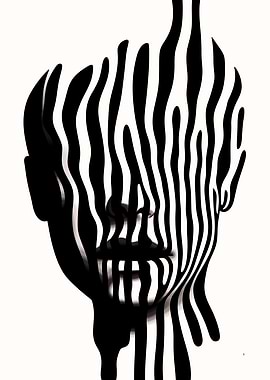 Faceless Patterns: Abstract Beauty in Black and White